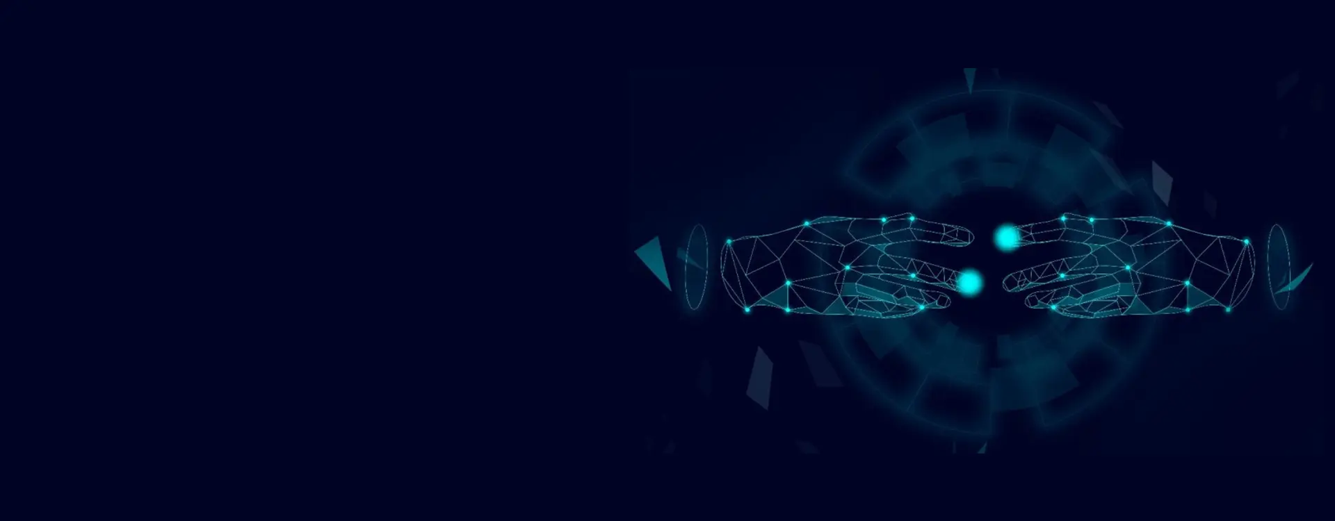 Digital handshake: the fusion of technology and human connection in the virtual world.