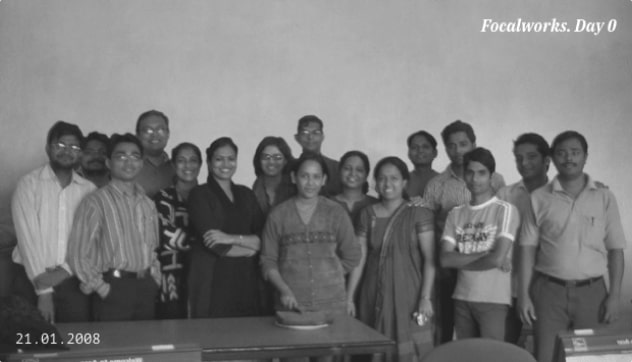 "The beginnings of a journey: a spirited team gathers on the inaugural day of focalworks.