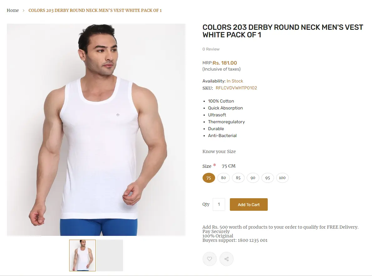 A man models a white sleeveless tank top with round neck design, paired with light blue shorts, showcasing a casual and sporty look.